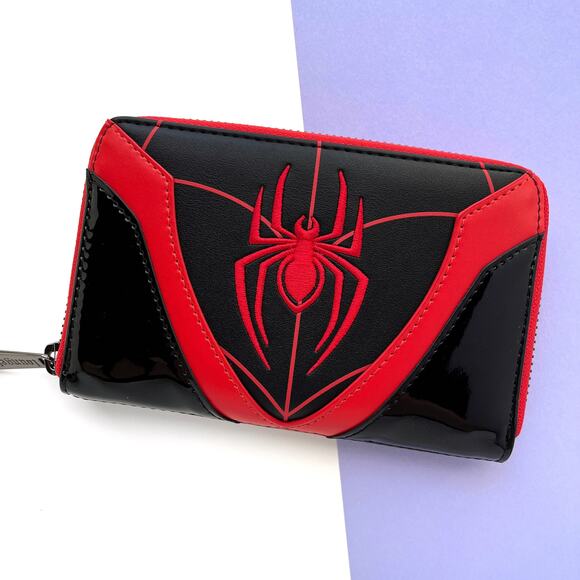 Loungefly Marvel Spider Man Miles Morales Wallet - Spiderverse Faux Leather - Picture 1 of 6